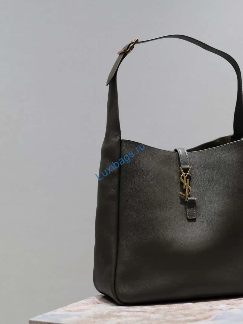 YSL 753837 Le 5 À 7 Supple Large In Smooth Leather Drak Green | ysl 753837 le 5 a 7 supple large in smooth leather drak green 003