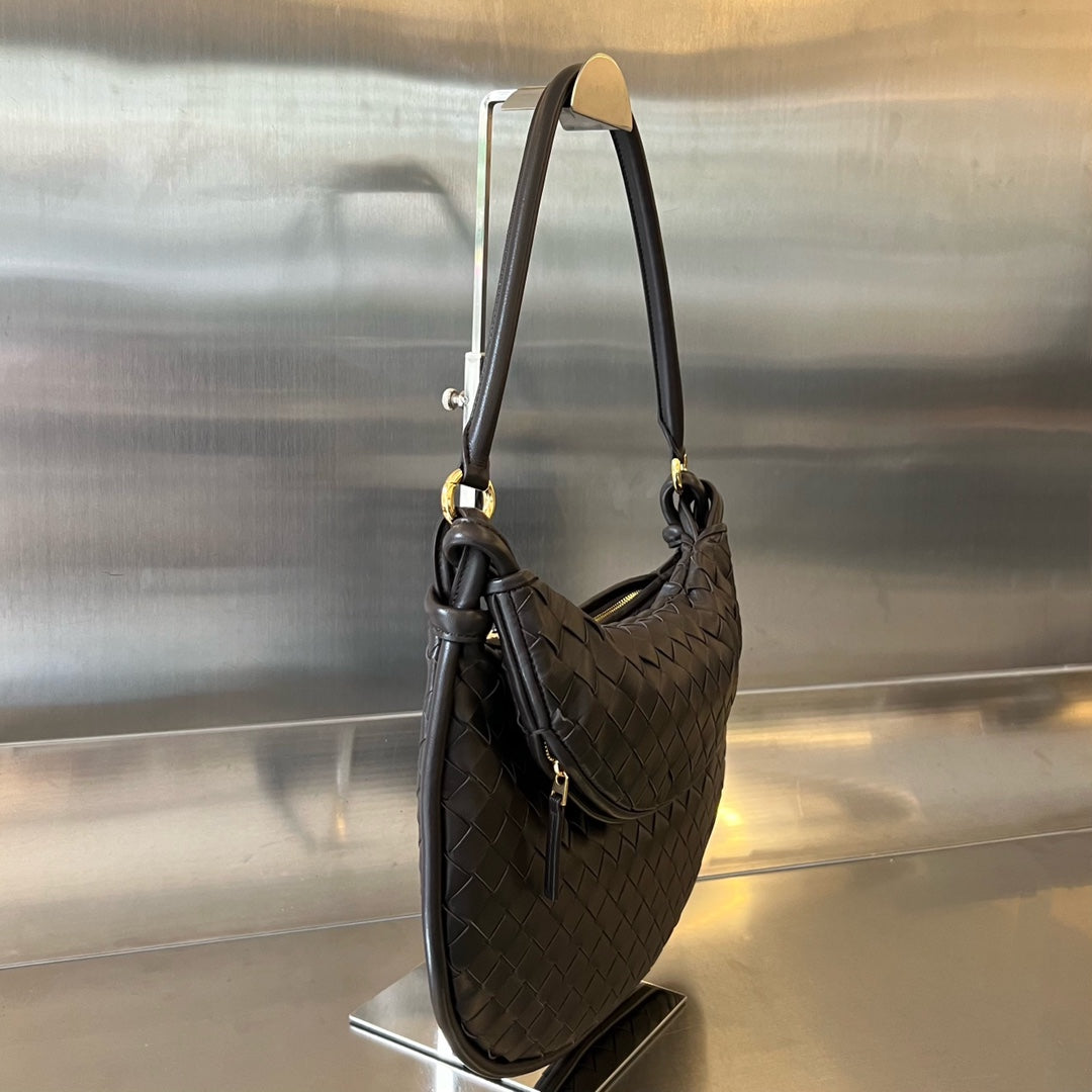 Bottega Veneta BV 764281 Medium Gemelli Dark Brown | bottega veneta bv 764281 medium gemelli dark brown 002