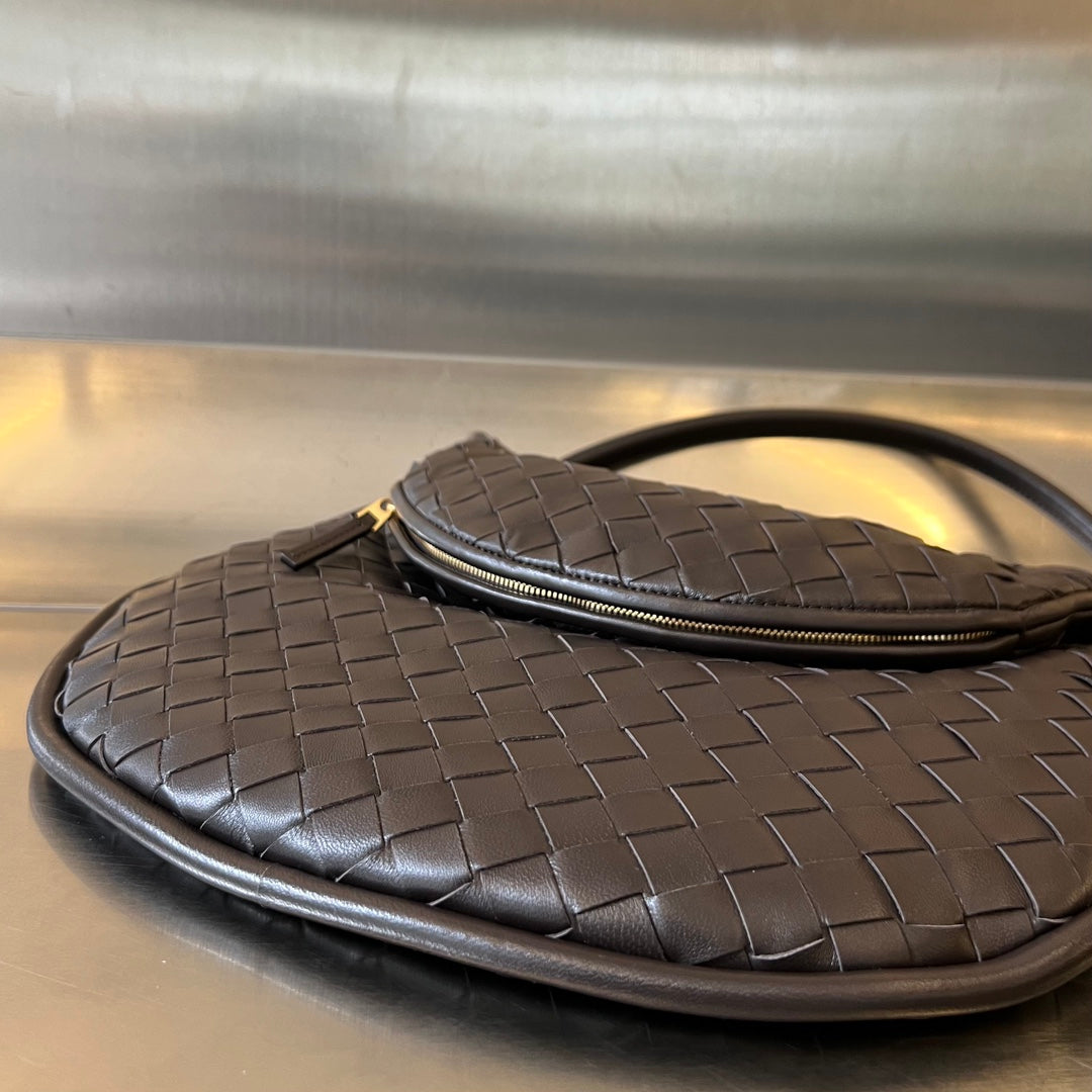Bottega Veneta BV 764281 Medium Gemelli Dark Brown | bottega veneta bv 764281 medium gemelli dark brown 004