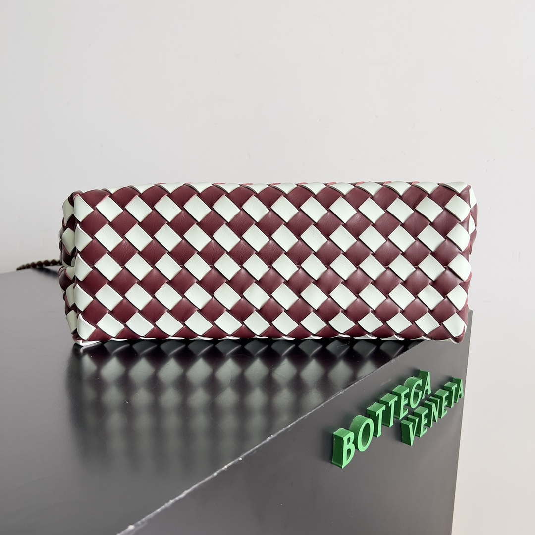 Bottega Veneta BV 777527 Medium Andiamo Wine Red & White | bottega veneta bv 779152 small andiamo white wine red 004