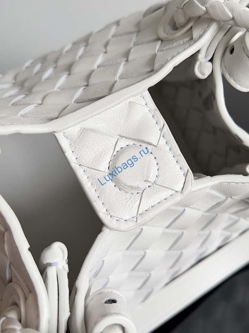 Bottega Veneta BV 796569VCPPT8060 Small Andiamo Parachute White | bottega veneta bv 796569vcppt2190 small andiamo parachute white 007
