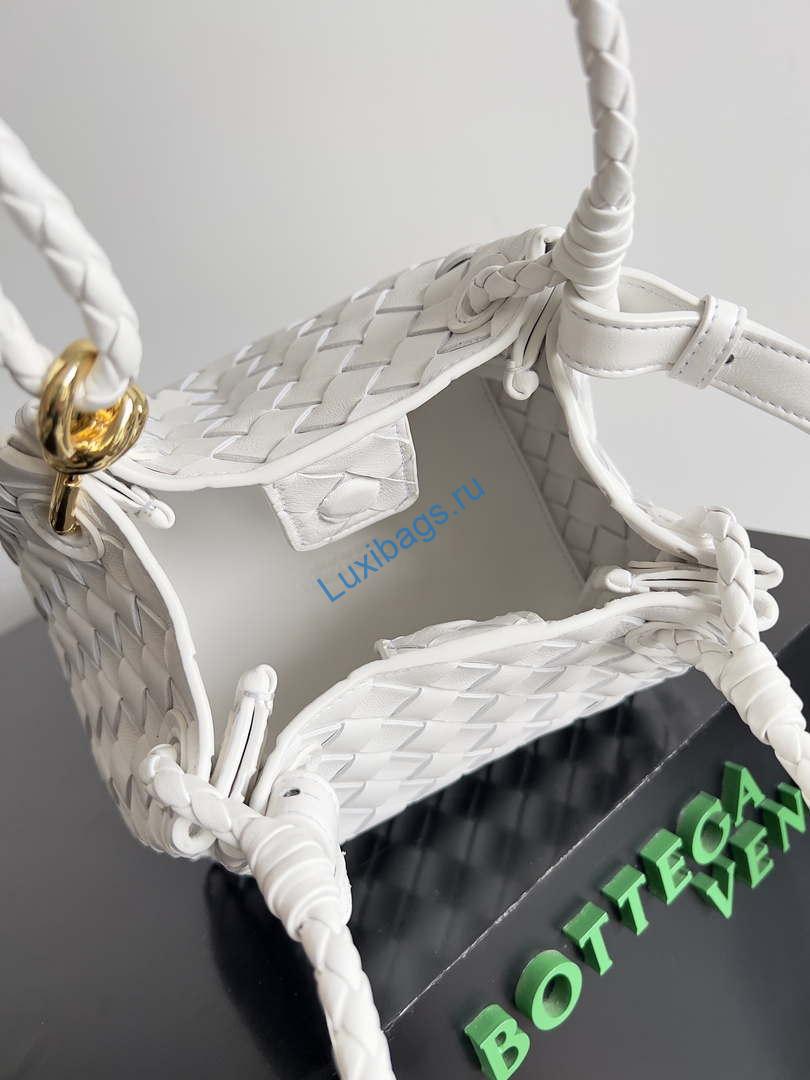 Bottega Veneta BV 796569VCPPT8060 Small Andiamo Parachute White | bottega veneta bv 796569vcppt2190 small andiamo parachute white 009
