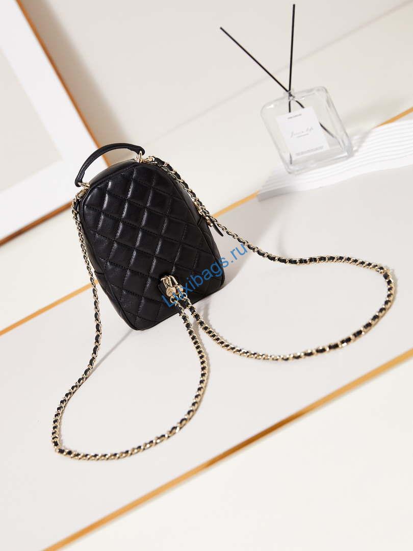 Chanel Ap3753 CLASSIC MINI Backpack Lambskin Black | chanel ap3753 classic mini backpack lambskin black 05