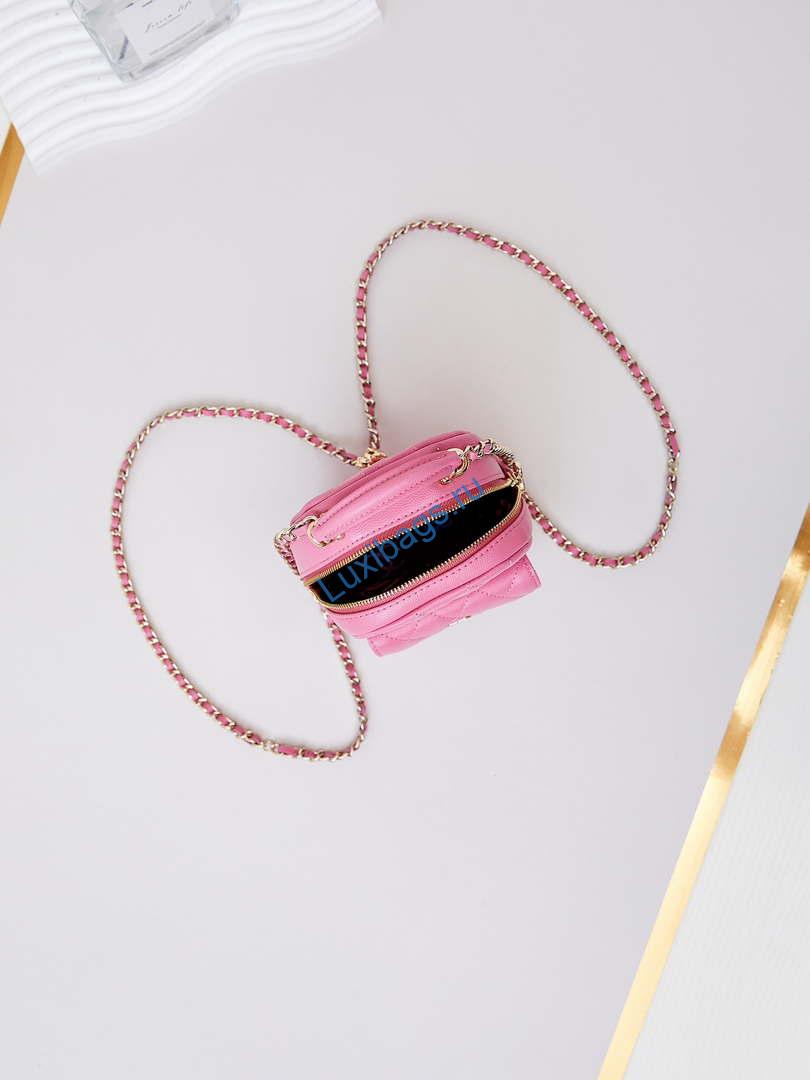 Chanel Ap3753 CLASSIC MINI Backpack Calfskin Hot Pink | chanel ap3753 classic mini backpack lambskin hot pink 08