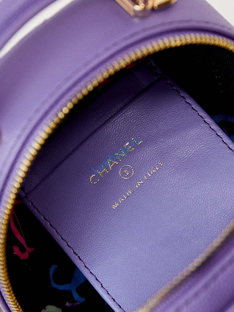 Chanel Ap3753 CLASSIC MINI Backpack Calfskin Purple | chanel ap3753 classic mini backpack lambskin purple 09