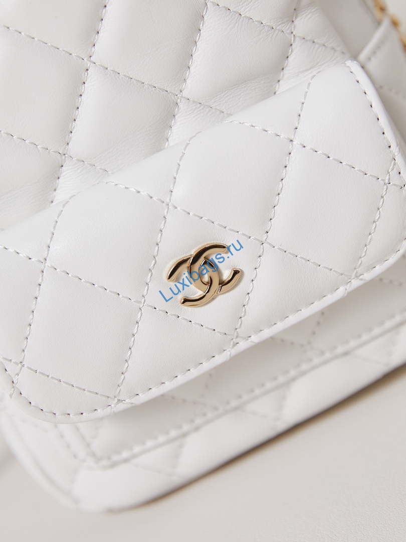 Chanel Ap3753 CLASSIC MINI Backpack Lambskin White | chanel ap3753 classic mini backpack lambskin white 11