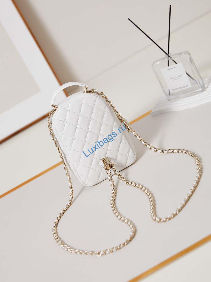 Chanel Ap3753 CLASSIC MINI Backpack Lambskin White | chanel ap3753 classic mini backpack lambskin white 14