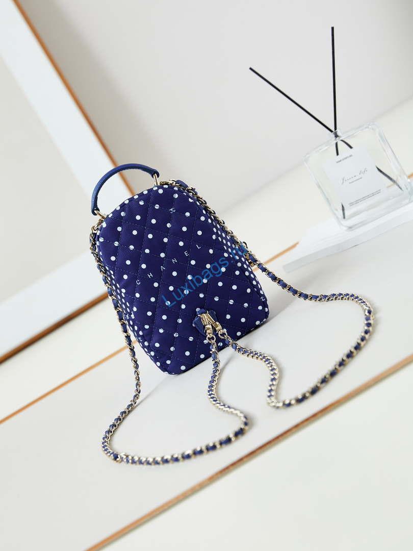 Chanel Ap3753 CLASSIC MINI Backpack Tweed & Gold-Tone Metal Blue white | chanel ap3753 classic mini backpack tweed silver tone metal light blue white 05