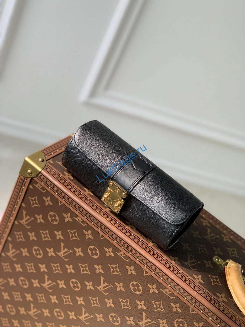 LV M10145 Louis Vuitton Etui Bijoux Jewellery Case Black Leather | lv m10145 louis vuitton etui bijoux jewellery case black leather 2