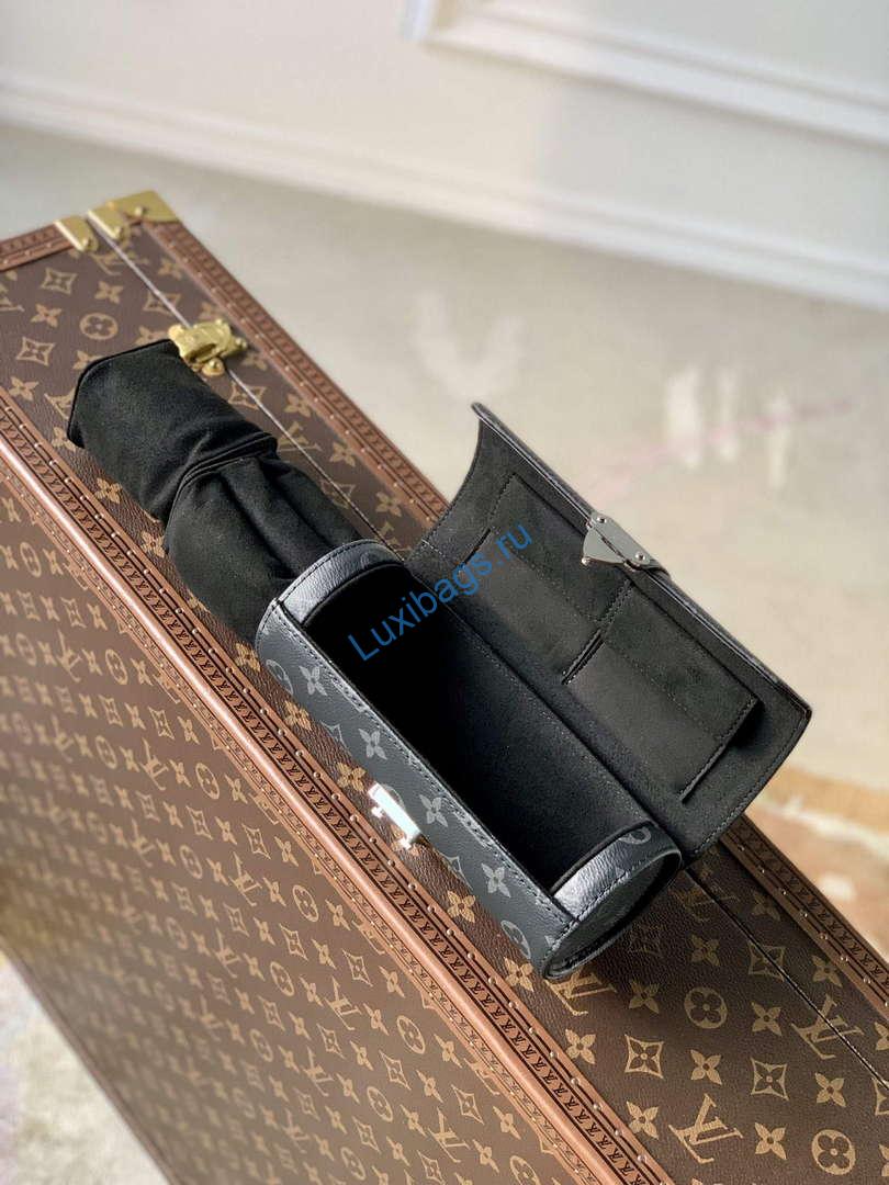 LV M10145 Louis Vuitton Etui Bijoux Jewellery Case Black Monogram coated canvas | lv m10145 louis vuitton etui bijoux jewellery case black monogram coated canvas 9