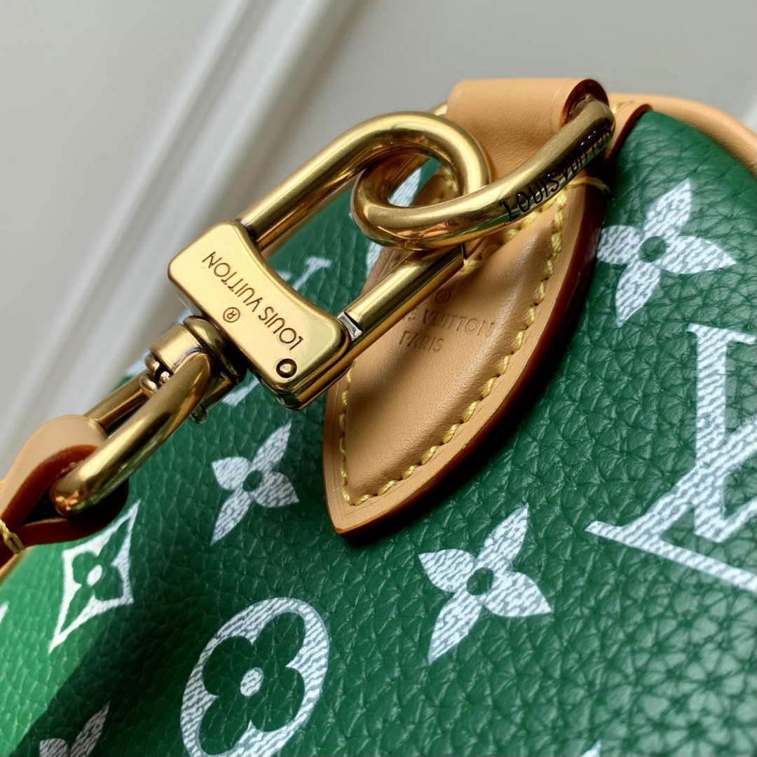 LV M24423 Louis Vuitton Speedy P9 Bandoulière 25 Bag Monogram Leather Green | lv m24423 louis vuitton speedy p9 bandouliere 25 bag monogram leather green 6