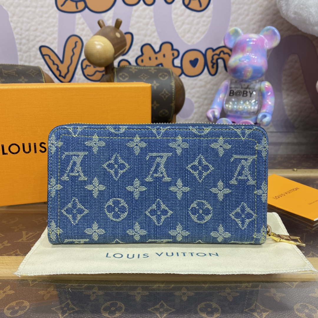 LV M82958 Louis Vuitton New LV Remix Zippy Wallet Monogram denim | lv m82958 louis vuitton new lv remix zippy wallet monogram denim 002