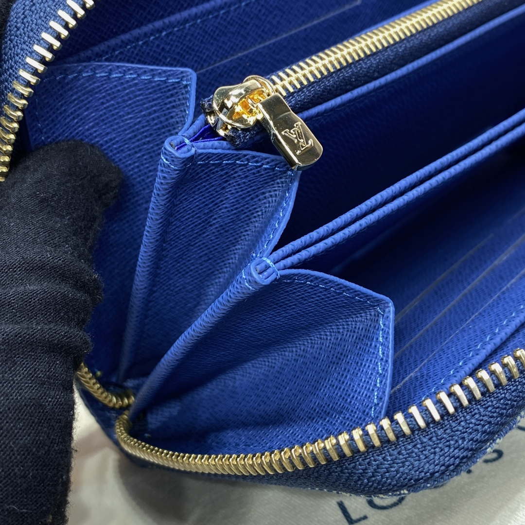 LV M82958 Louis Vuitton New LV Remix Zippy Wallet Monogram denim | lv m82958 louis vuitton new lv remix zippy wallet monogram denim 007