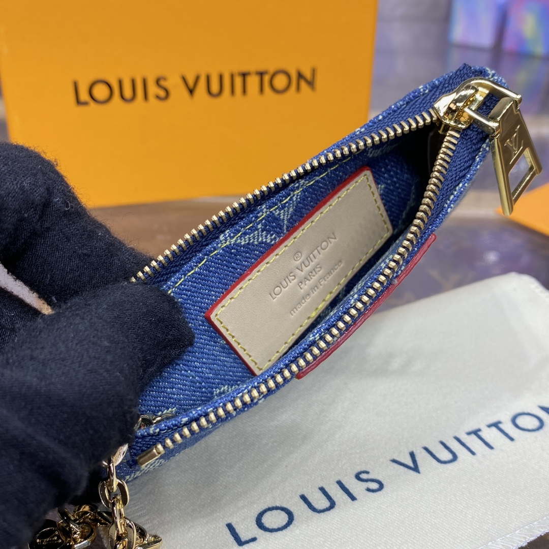 LV M82961 Louis Vuitton New LV Remix Key Pouch Monogram denim | lv m82961 louis vuitton new lv remix key pouch monogram denim 007