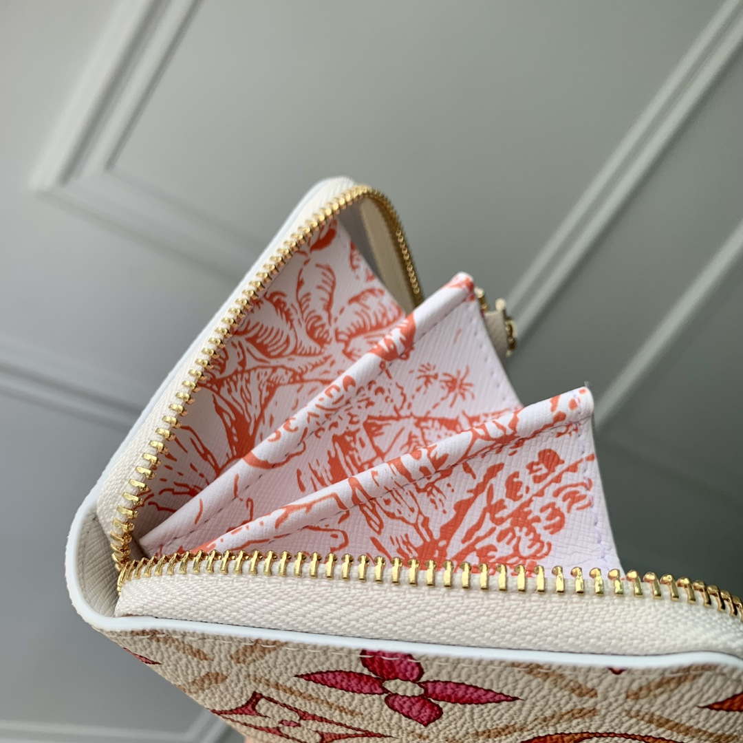 LV M11455 Louis Vuitton LV By The Pool Zippy Wallet Coral | lv m11455 louis vuitton lv by the pool zippy wallet 004