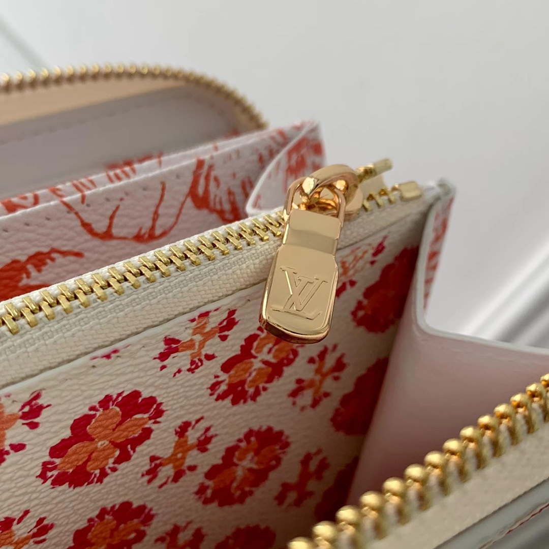 LV M11455 Louis Vuitton LV By The Pool Zippy Wallet Coral | lv m11455 louis vuitton lv by the pool zippy wallet 006