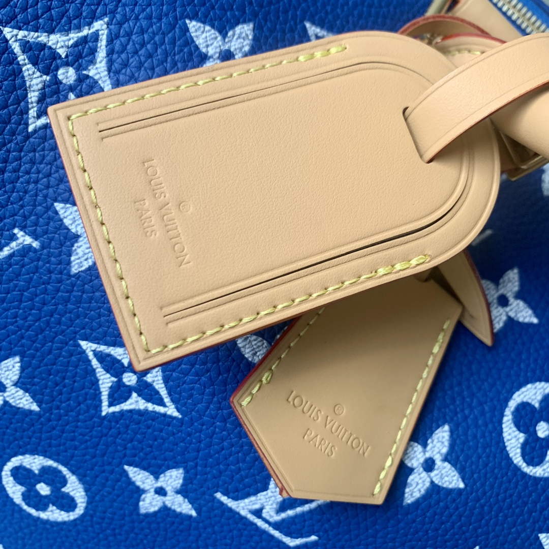 LV M24418 Louis Vuitton Speedy P9 Bandoulière 40 Bag Monogram Leather Blue | lv m24418 louis vuitton speedy p9 bandouliere 40 bag monogram leather blue 4