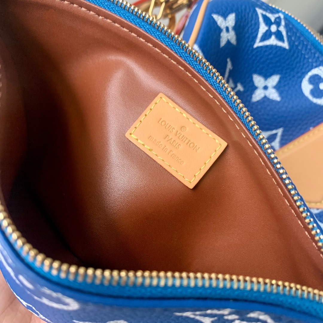 LV M24418 Louis Vuitton Speedy P9 Bandoulière 40 Bag Monogram Leather Blue | lv m24418 louis vuitton speedy p9 bandouliere 40 bag monogram leather blue 7