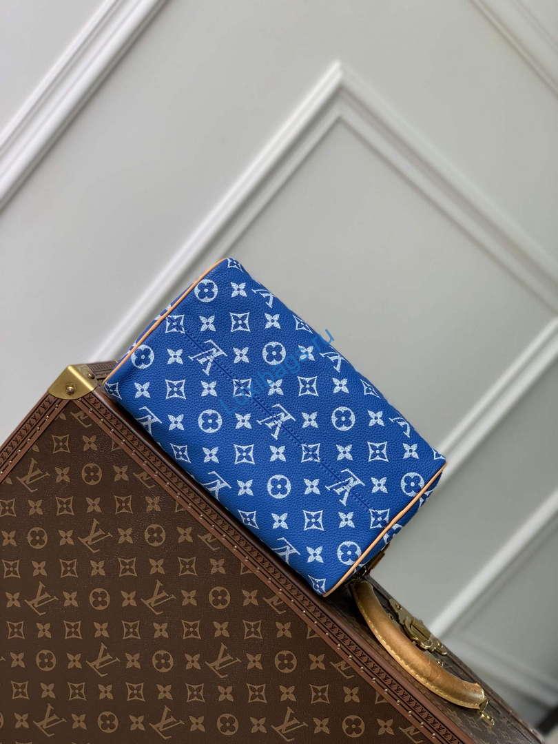 LV M24424 Louis Vuitton Speedy P9 Bandoulière 25 Bag Monogram Leather Blue | lv m24424 louis vuitton speedy p9 bandouliere 25 bag monogram leather blue 4