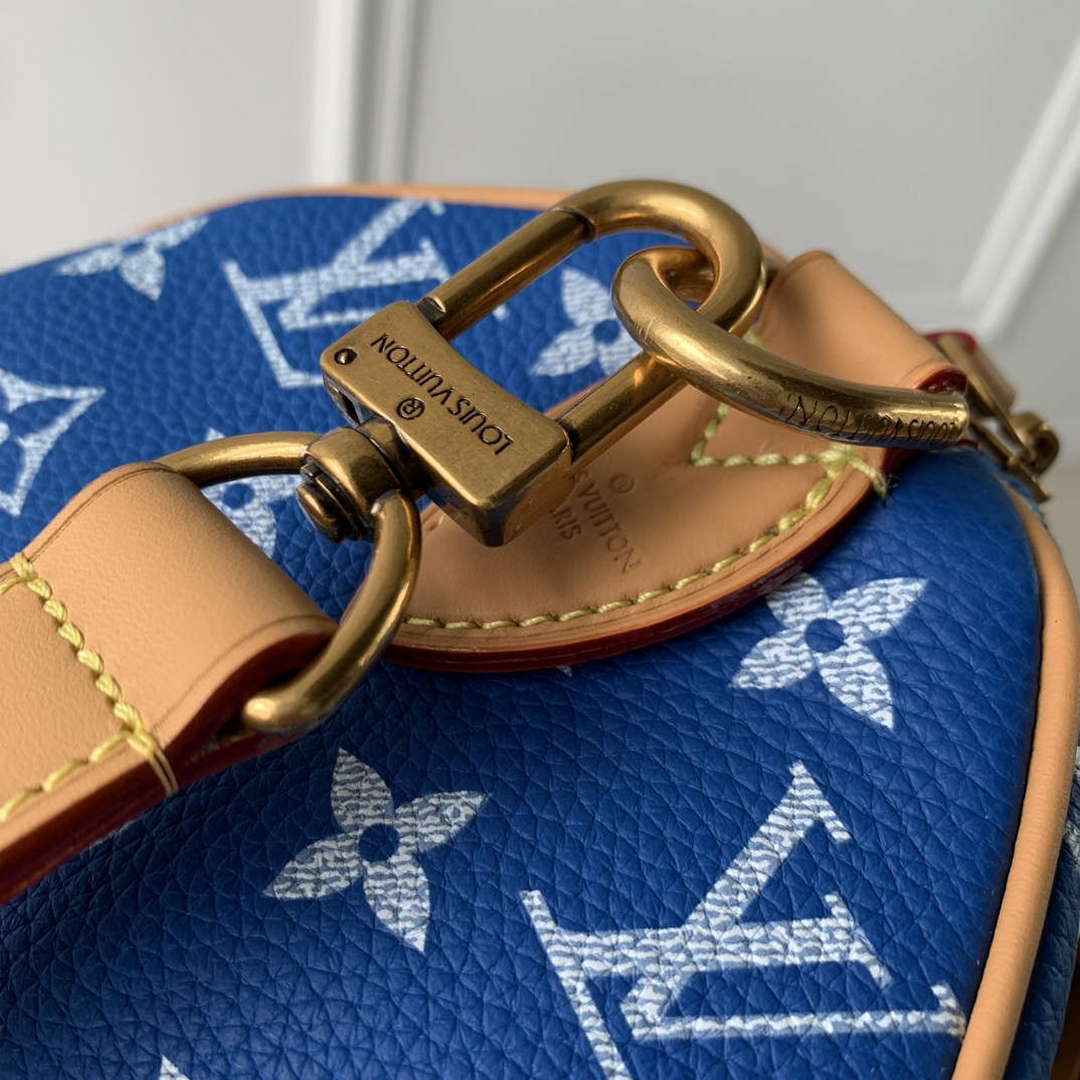 LV M24424 Louis Vuitton Speedy P9 Bandoulière 25 Bag Monogram Leather Blue | lv m24424 louis vuitton speedy p9 bandouliere 25 bag monogram leather blue 6