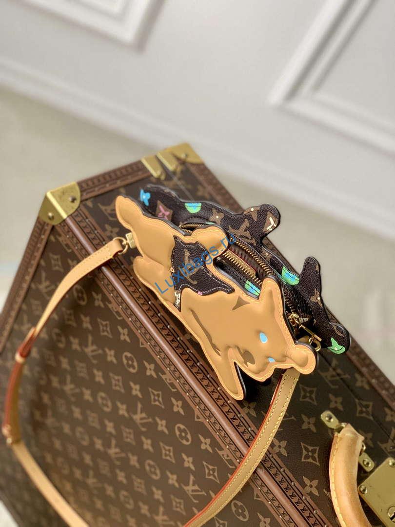 LV M83342 Louis Vuitton Playful Dog On Strap Wearable Wallet Chocolate | lv m83342 louis vuitton playful dog on strap wearable wallet chocolate 8
