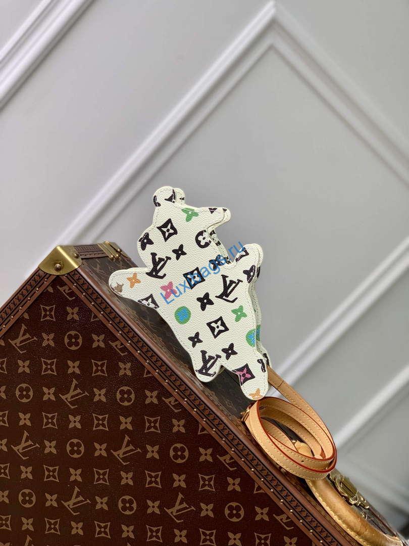 LV M83342 Louis Vuitton Playful Dog On Strap Wearable Wallet White | lv m83342 louis vuitton playful dog on strap wearable wallet white 3