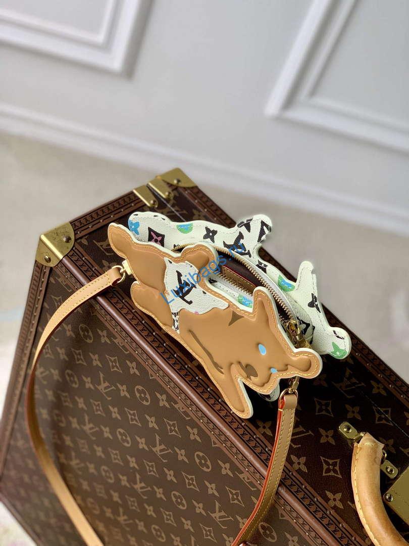LV M83342 Louis Vuitton Playful Dog On Strap Wearable Wallet White | lv m83342 louis vuitton playful dog on strap wearable wallet white 9