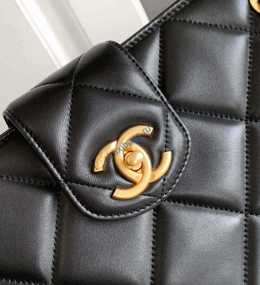 chanel as8890 lambskin 24a max shopping bag black 4 Chanel AS8890 Lambskin 24A MAX Shopping Bag Black | chanel as8890 lambskin 24a max shopping bag black 005