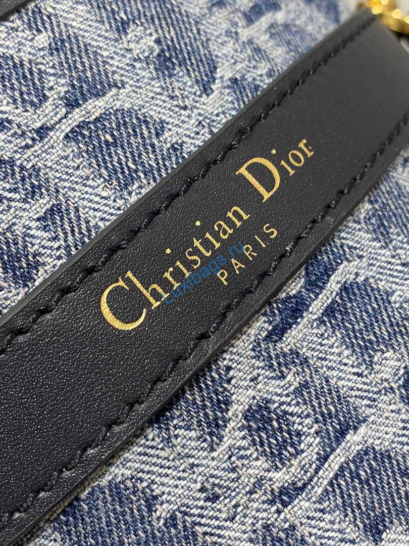 Dior M2271 Medium C'est Dior Bag Blue Denim Dior Oblique Jacquard M2029 | dior m2271 medium cest dior bag blue denim dior oblique jacquard m2029 003