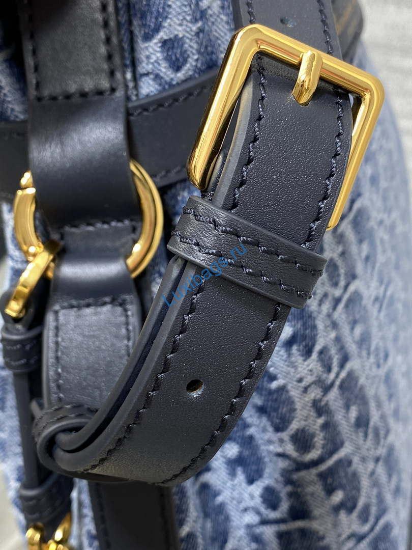 Dior M2271 Medium C'est Dior Bag Blue Denim Dior Oblique Jacquard M2029 | dior m2271 medium cest dior bag blue denim dior oblique jacquard m2029 006