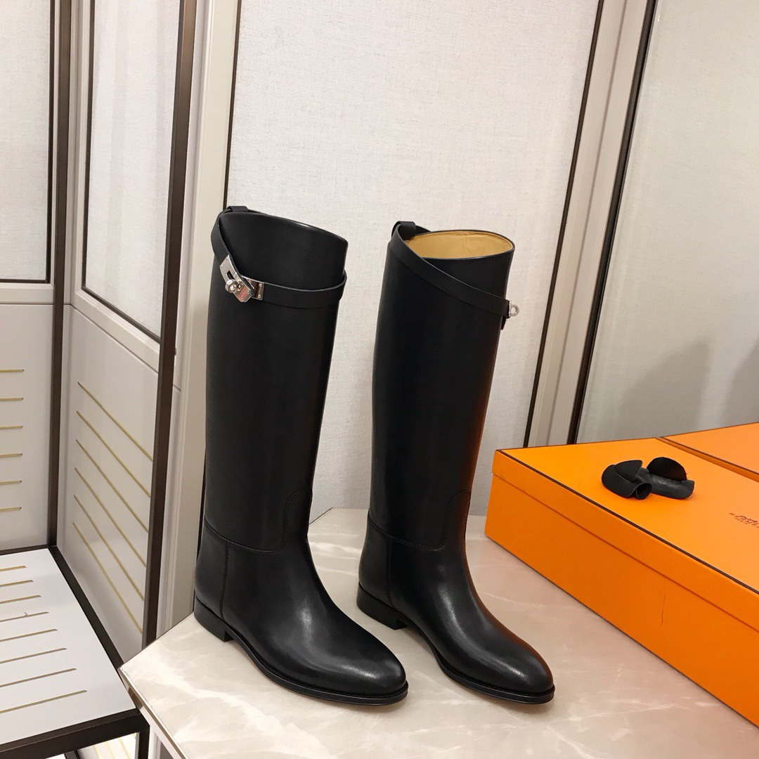 Hermès Women's Jumping leather riding boots H042138Zv01340 Black | hermes womens jumping leather riding boots h042138zv01340 024