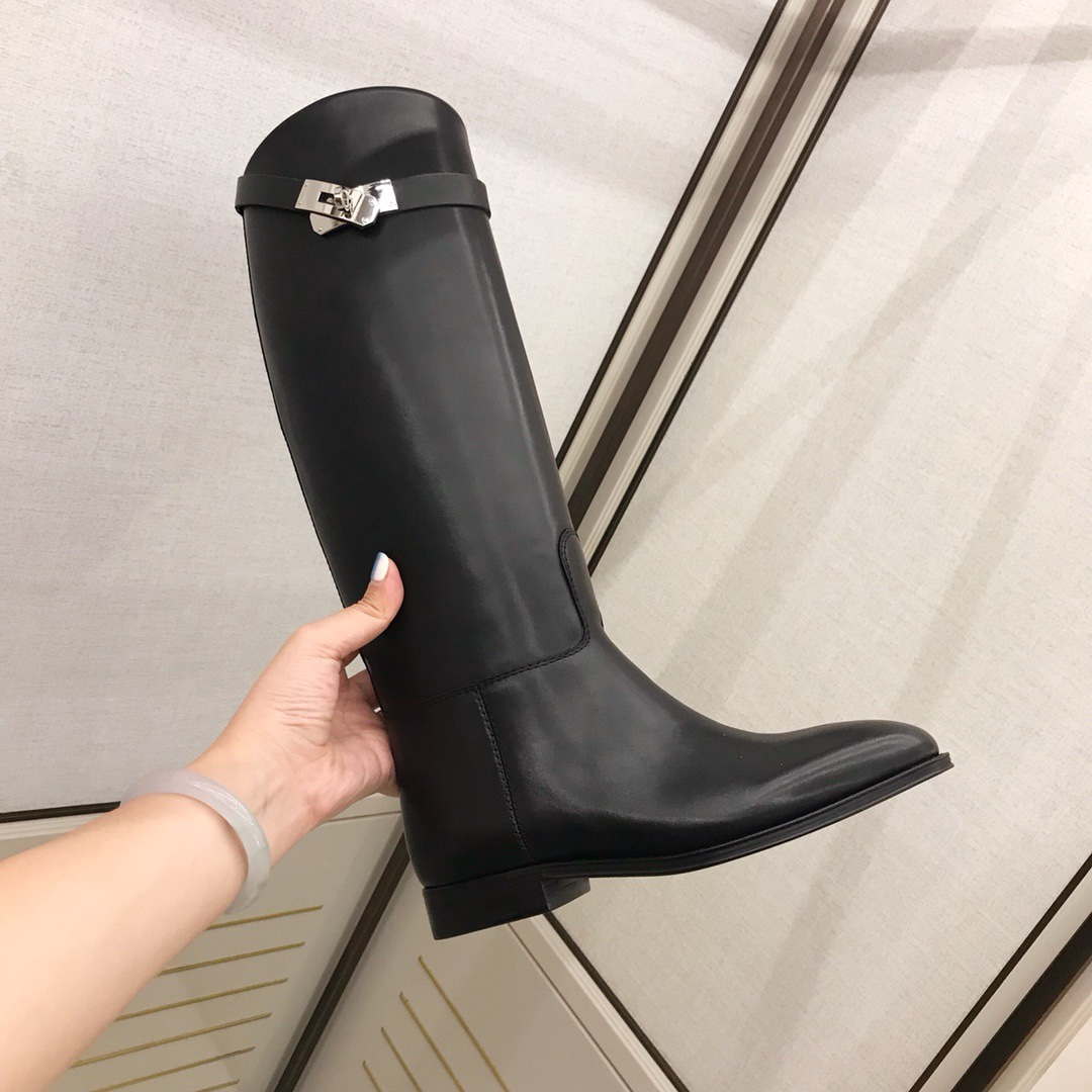 Hermès Women's Jumping leather riding boots H042138Zv01340 Black | hermes womens jumping leather riding boots h042138zv01340 026