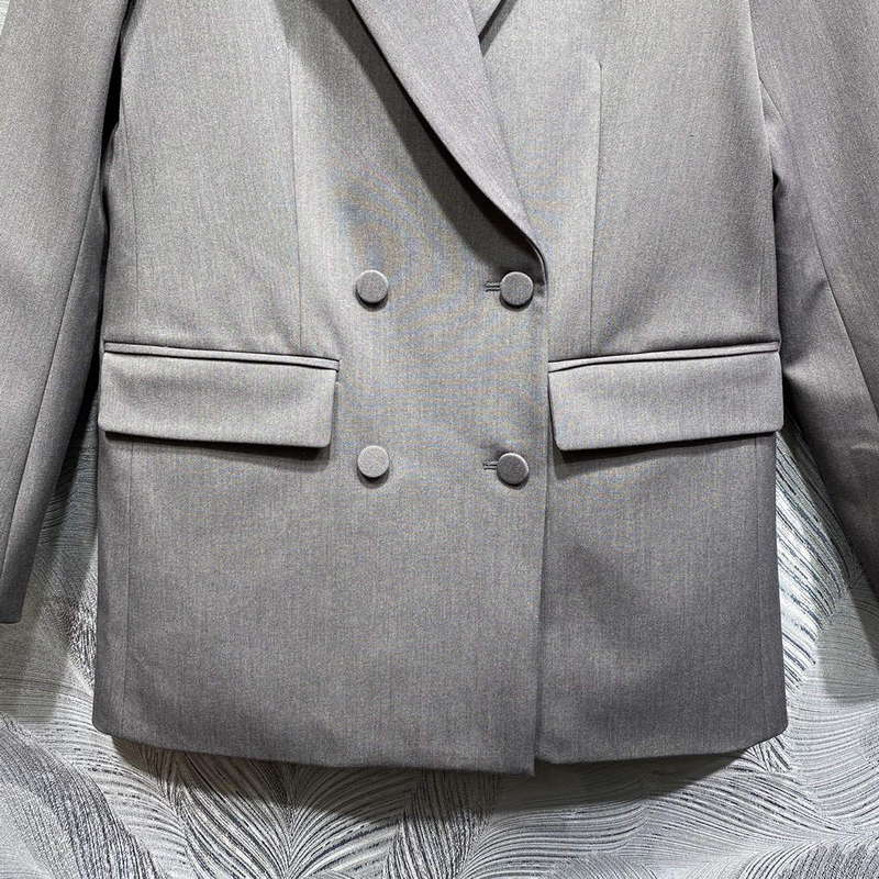 2024 Autumn New Style Lapel Solid Color Double Breasted Suit Jacket DLA68910 | 2024 autumn new style lapel solid color double breasted suit jacket dla68910 6