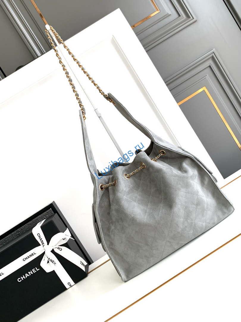 Chanel A99921 Shopping bag Bucket Drawstring 25A Bag Nubuck leather | chanel a99921 shopping bag bucket drawstring 25a bag 002