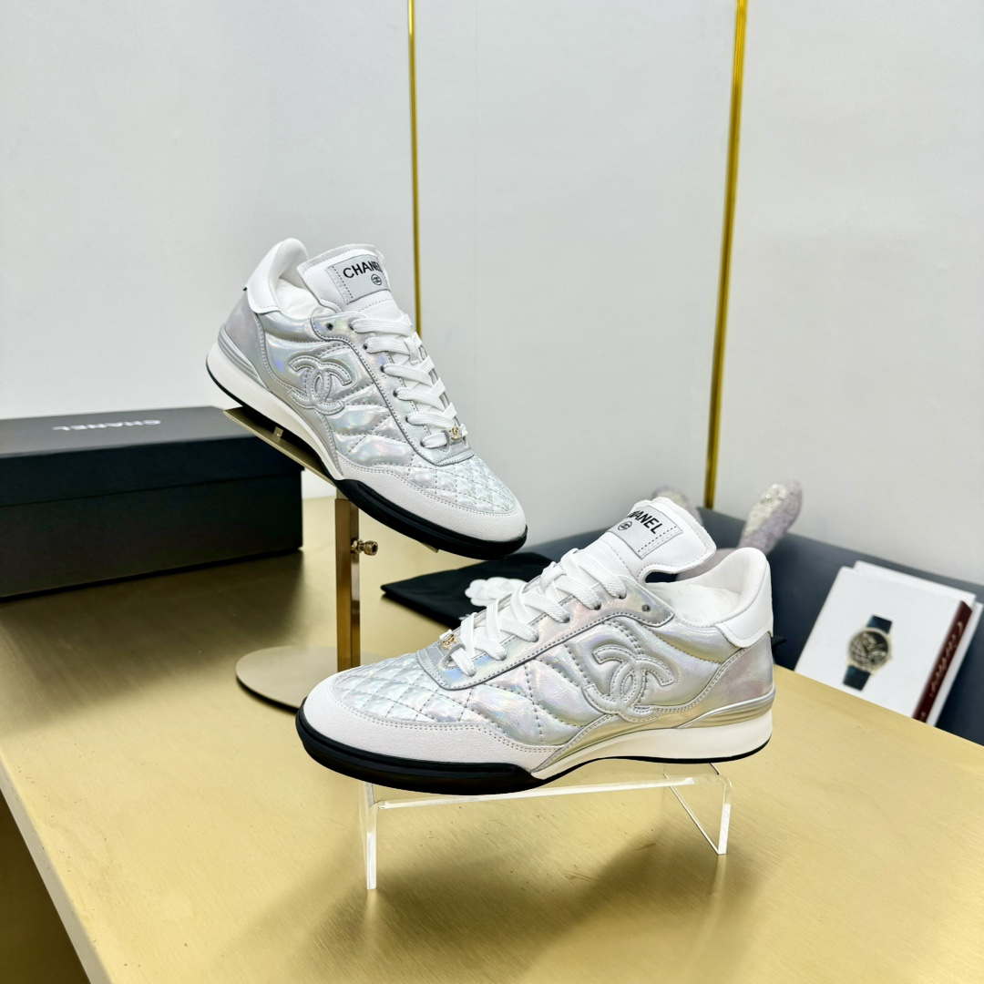 Chanel G39066 Women's 24B Trainer Lambskin Sneaker C912458 | chanel g39066 womens 24b trainer lambskin sneaker c912455 029
