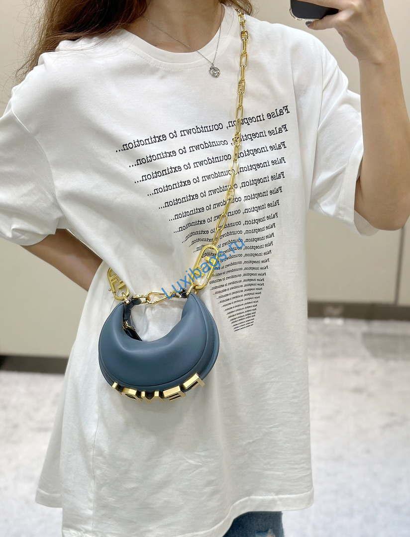 Fendi 7AS089 Nano Fendigraphy Gray Blue Leather Charm 80056S | fendi 7as089 nano fendigraphy gray blue leather charm 018