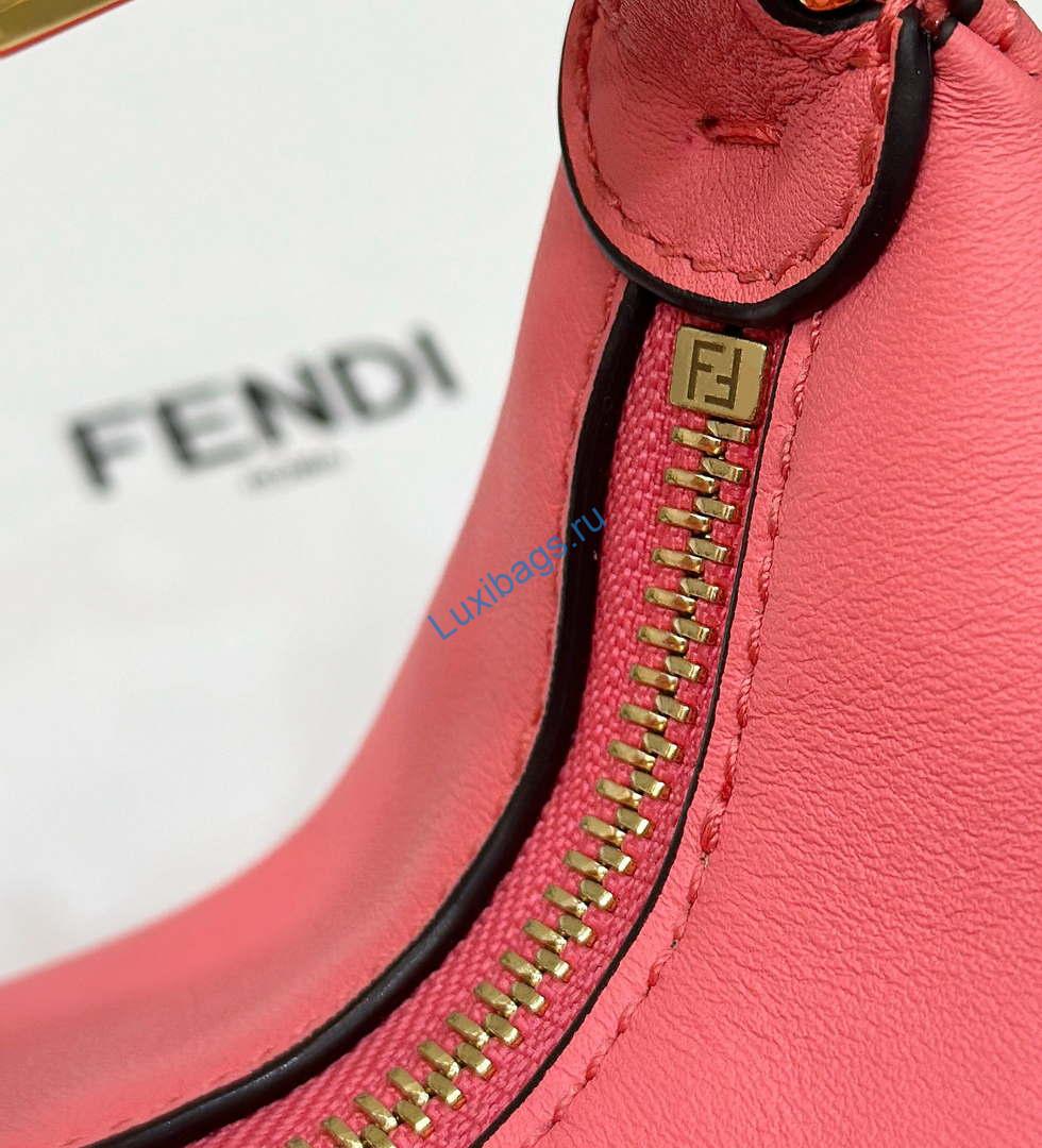 Fendi 7AS089 Nano Fendigraphy Rose Pink Leather Charm 80056S | fendi 7as089 nano fendigraphy leather charm 105