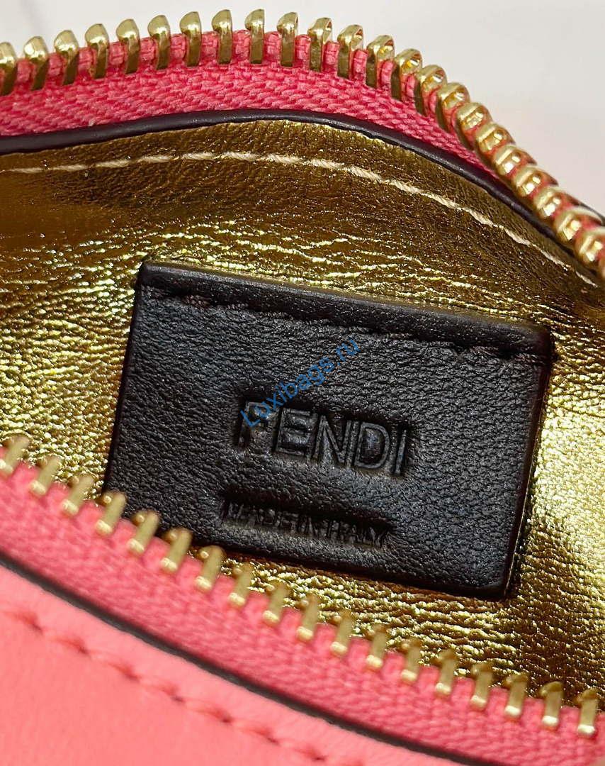 Fendi 7AS089 Nano Fendigraphy Rose Pink Leather Charm 80056S | fendi 7as089 nano fendigraphy leather charm 106