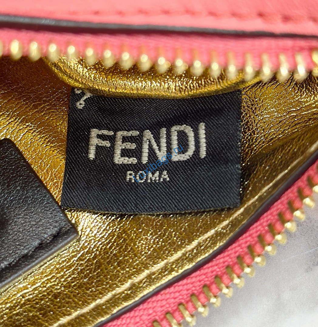 Fendi 7AS089 Nano Fendigraphy Rose Pink Leather Charm 80056S | fendi 7as089 nano fendigraphy leather charm 107