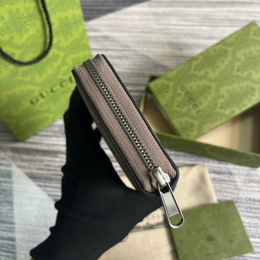 Gucci 739484 Original Gray leather Jumbo GG zip around wallet | gucci 739484 original gray leather long wallet 003