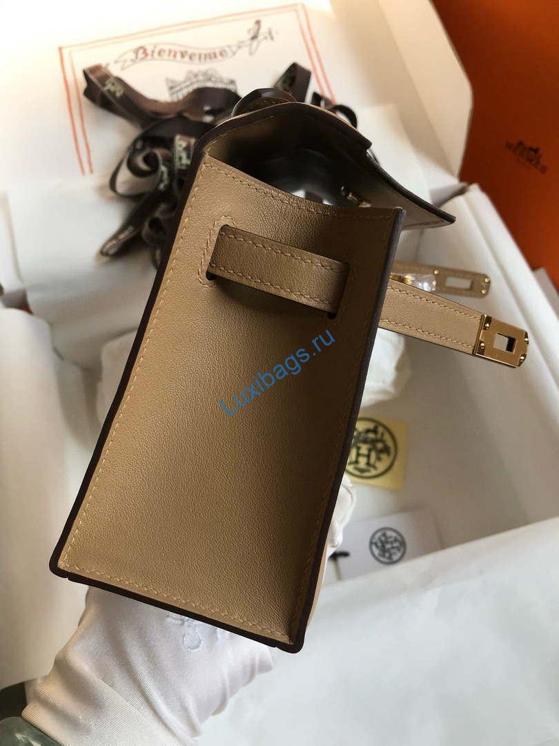 Hermes Kelly Pouchette Swift Leather clutch bag Gold H230289 | hermes kelly pouchette swift leather clutch bag silver h230289 003