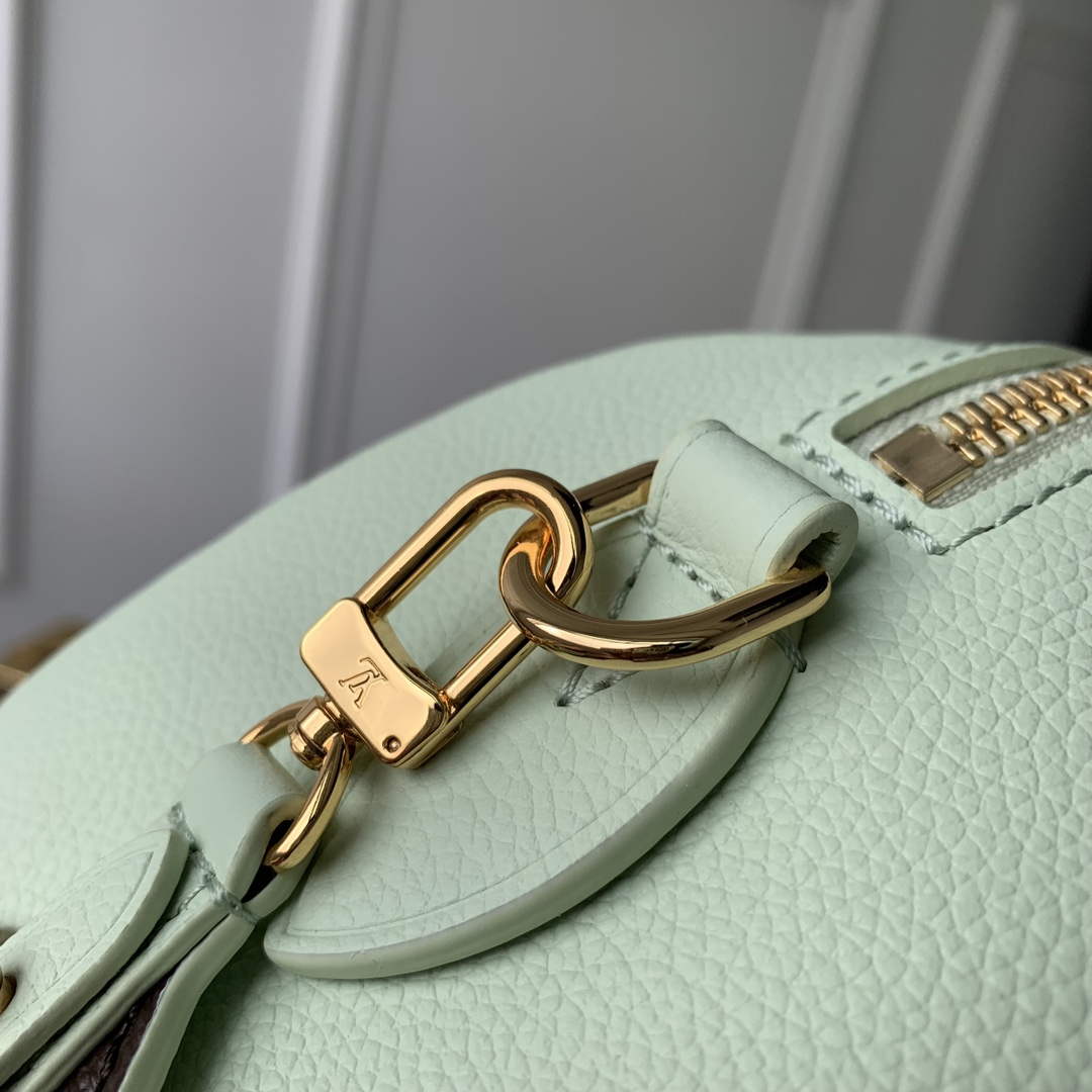 LV M24605 Louis Vuitton SPEEDY 18 LV&I Calf Leather Handbag Matcha Green | i1724312805 1897 6