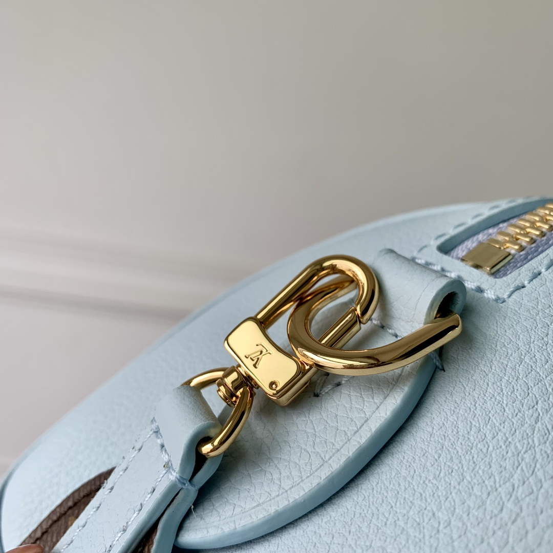 LV M24604 Louis Vuitton SPEEDY 18 LV&I Calf Leather Handbag Olympic Blue | lv m24604 louis vuitton speedy 18 lv i calf leather handbag olympic blue 7