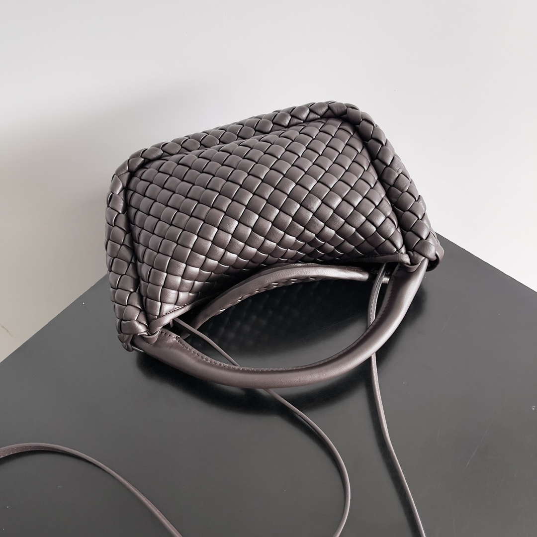 Bottega Veneta BV 805739 Mini Cobble Top Handle Dark Brown | bottega veneta bv 805739 mini cobble top handle dark brown 005 bottega veneta bv 805739 mini cobble top handle dark brown 005