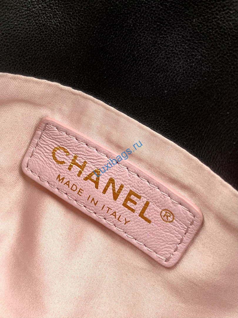Chanel 24K New Saddle Bag Lambskin AS9981 Black Gold | chanel 24k new saddle bag lambskin as9981 black gold 009 chanel 24k new saddle bag lambskin as9981 black gold 009