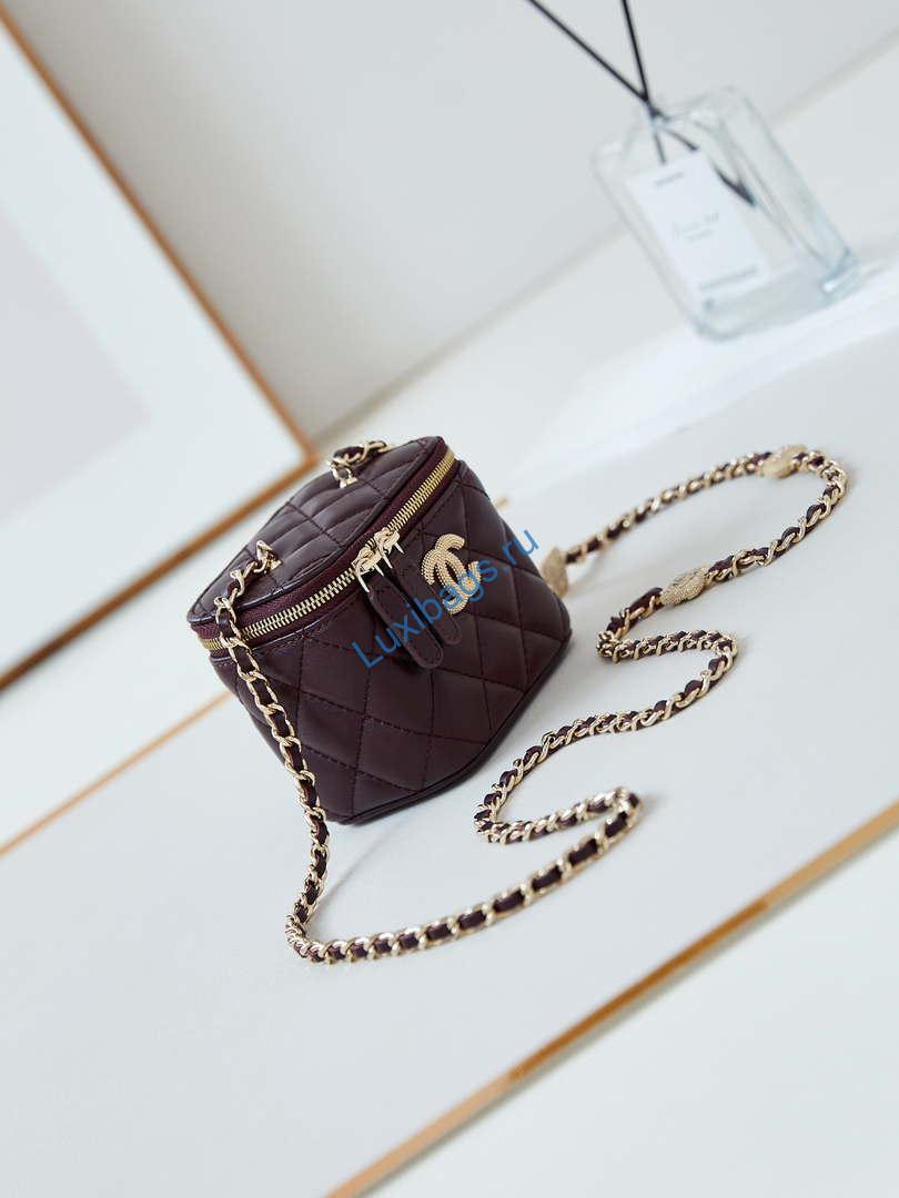 Chanel AP4302 Mini Clutch Embossed Rhinestone with Chain Vanity Box bag Wine Red | chanel ap4302 mini clutch embossed rhinestone with chain vanity box bag 032 chanel ap4302 mini clutch embossed rhinestone with chain vanity box bag 032