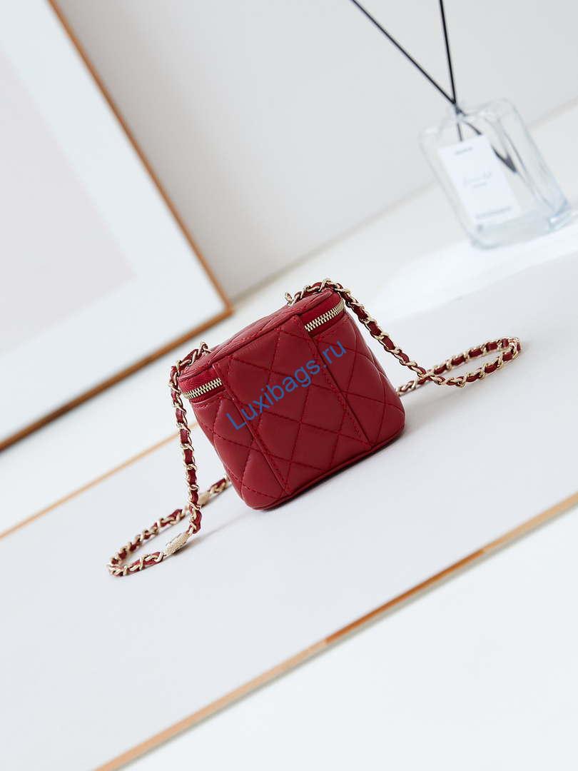 Chanel AP4302 Mini Clutch Embossed Rhinestone with Chain Vanity Box bag Red | chanel ap4302 mini clutch embossed rhinestone with chain vanity box bag 047 chanel ap4302 mini clutch embossed rhinestone with chain vanity box bag 047