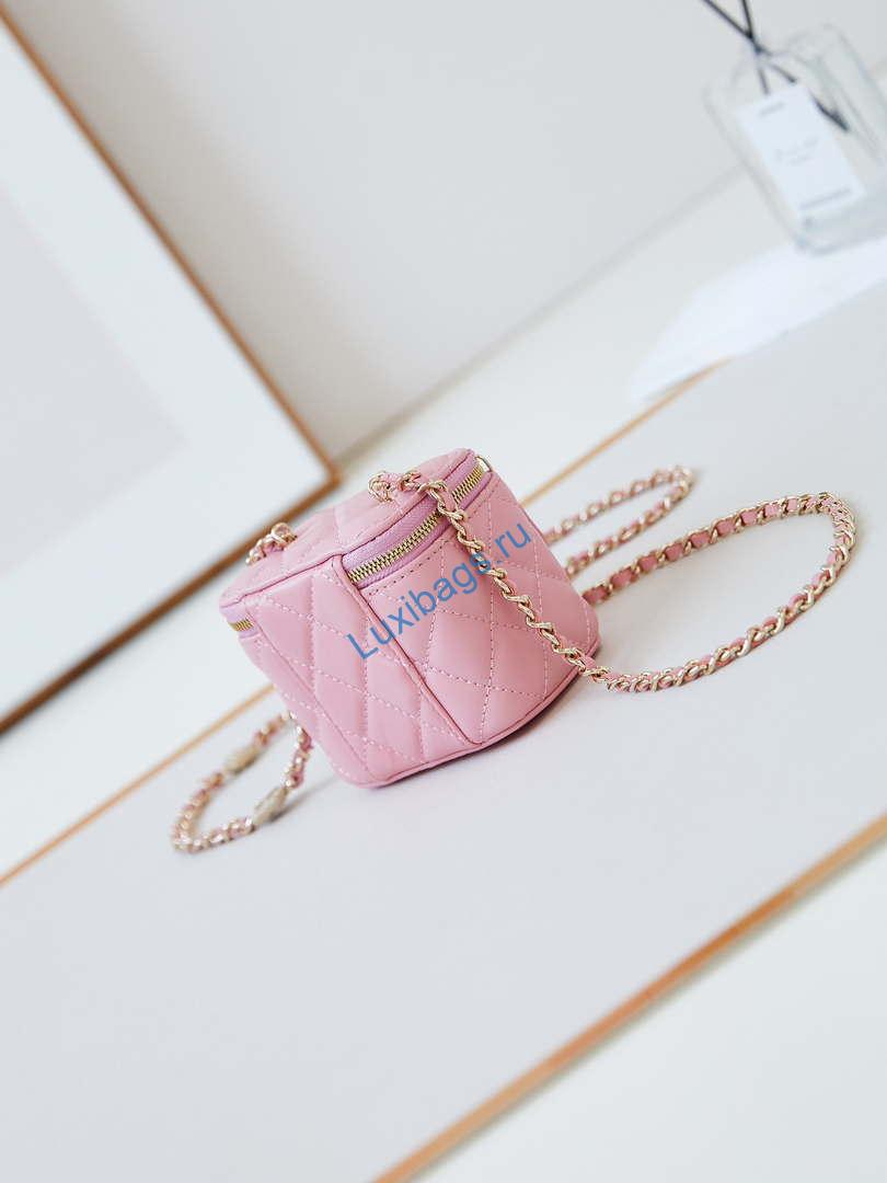 Chanel AP4302 Mini Clutch Embossed Rhinestone with Chain Vanity Box bag Pink | chanel ap4302 mini clutch embossed rhinestone with chain vanity box bag 051 chanel ap4302 mini clutch embossed rhinestone with chain vanity box bag 051