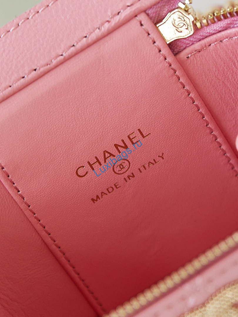Chanel AP4302 Mini Clutch Embossed Rhinestone with Chain Vanity Box bag Pink | chanel ap4302 mini clutch embossed rhinestone with chain vanity box bag 056 chanel ap4302 mini clutch embossed rhinestone with chain vanity box bag 056