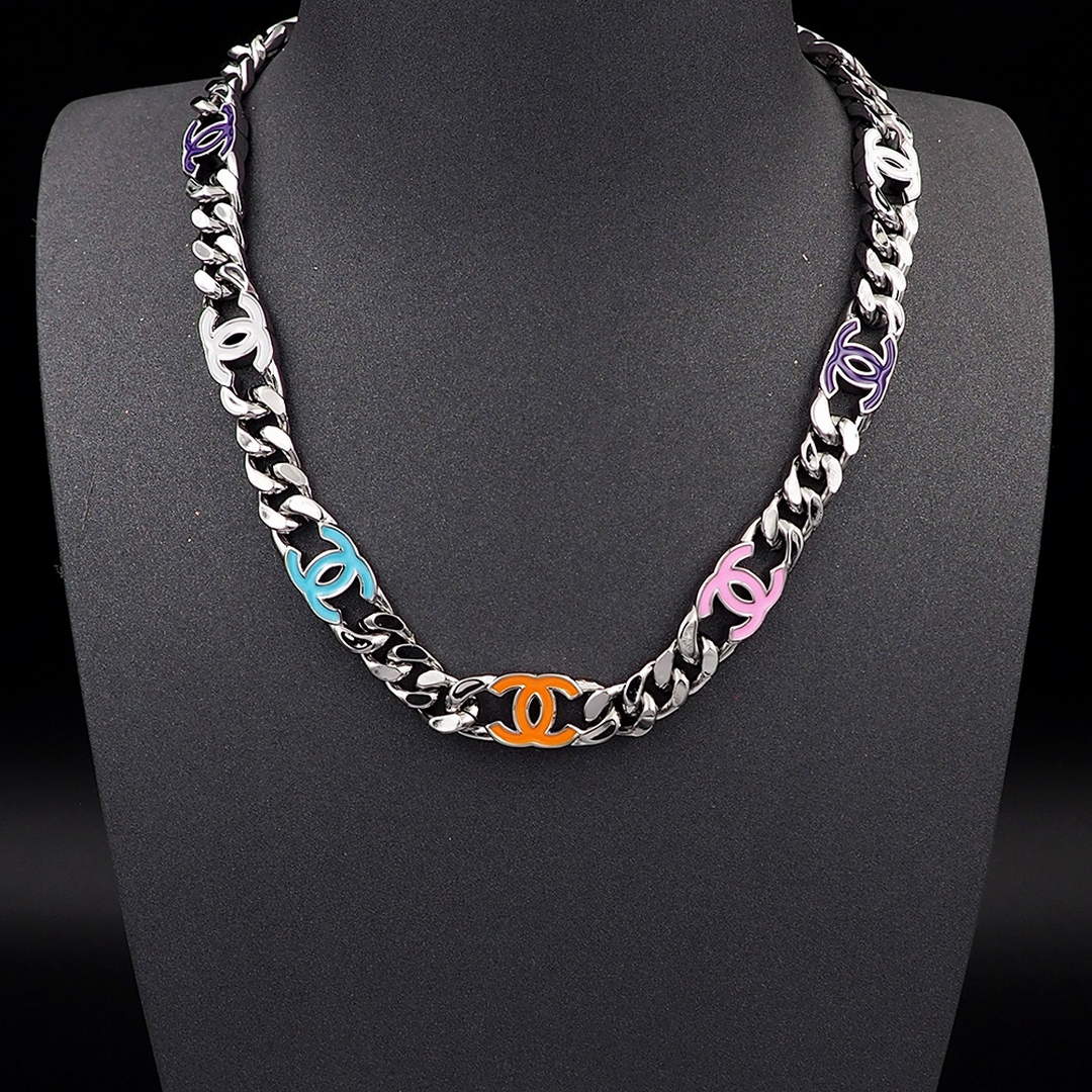Chanel Choker silver and multicolor CC52805 | chanel choker silver and multicolor cc52805 2 chanel choker silver and multicolor cc52805 2